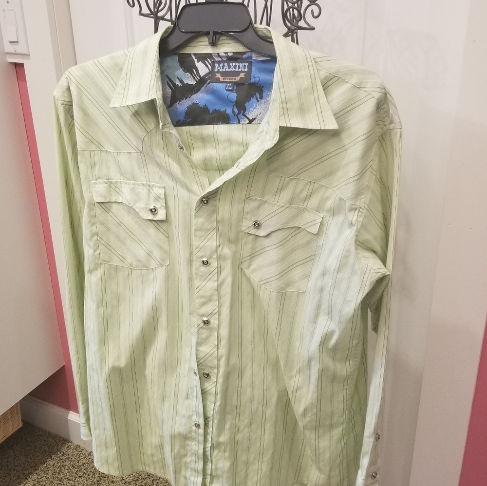 Western style  button down shirt